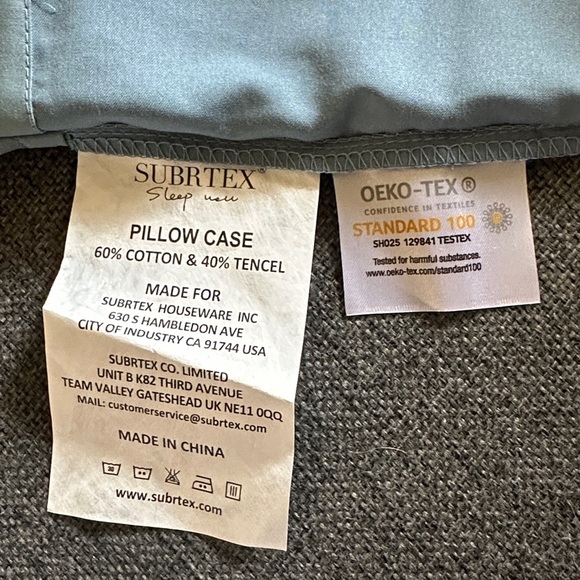 NEW SUBRTEX Luxury Cotton Pillowcase Set for Hair and Skin - Tencel Shams 2-Pack - Picture 15 of 15